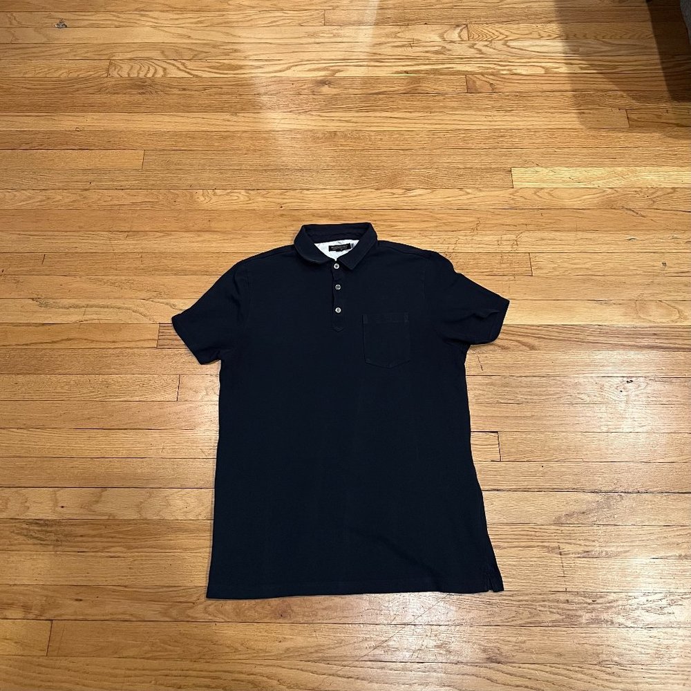 Unisex Navy Banana Republic Performance Pique Polo